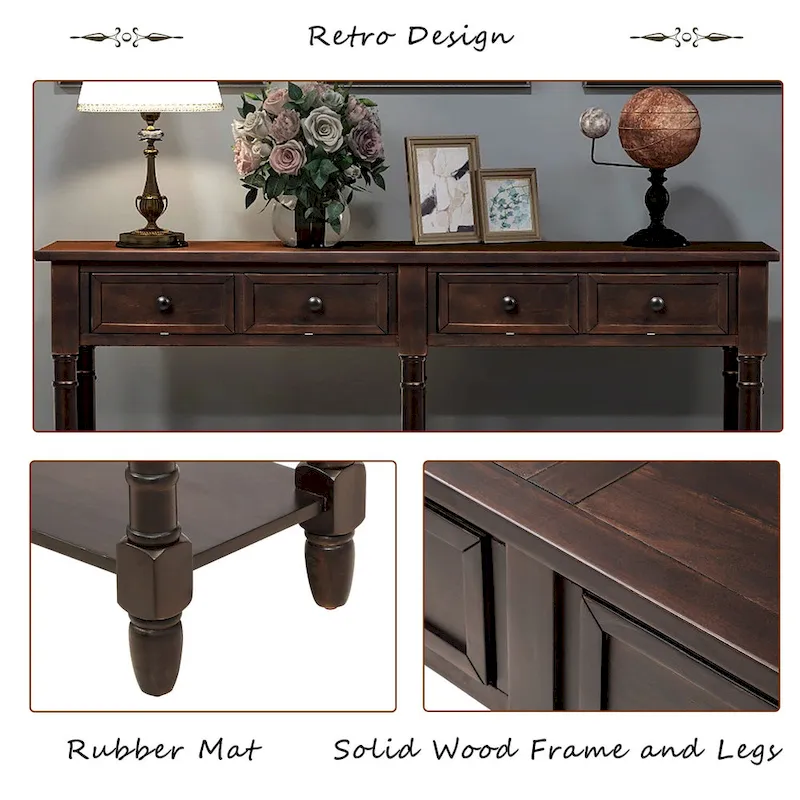 2-drawer Console Table - 11.10 x 58.00 x 34.00