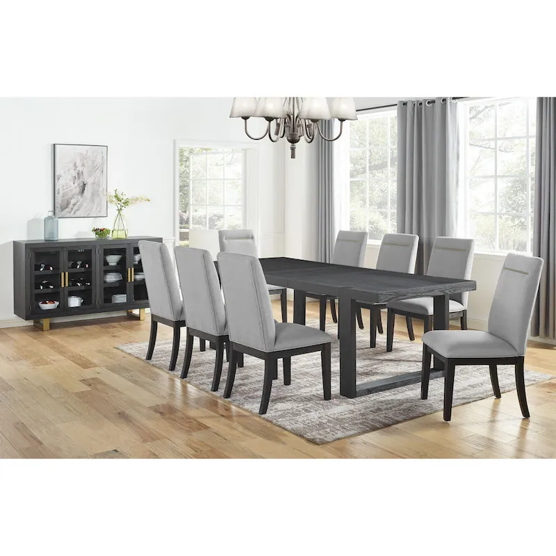 Steve Silver Yantis Modern 10-Piece Dining Set