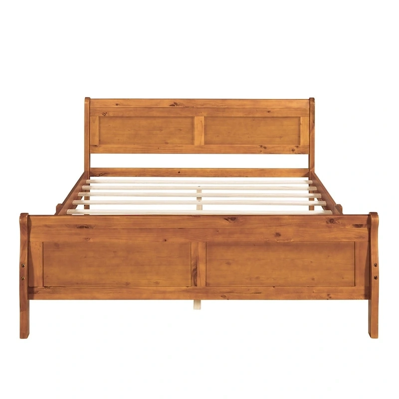 Harper & Bright Designs Wood Twin Sleigh Bed with Headboard and Footboard