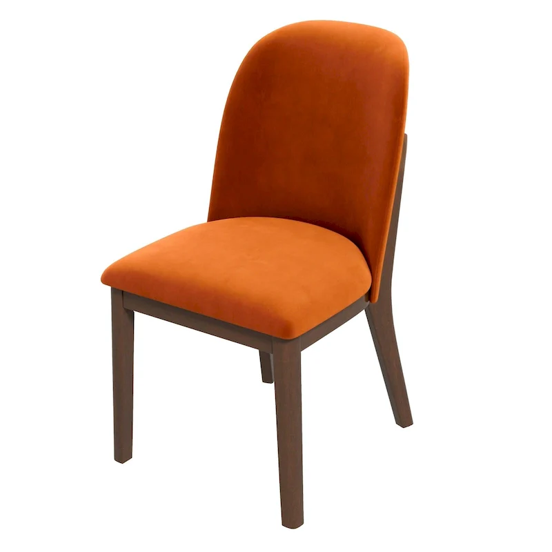 Burnt Orange Velvet Dining Chair
