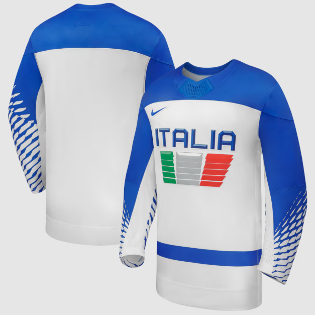Italy Hockey White 2026 Away Jersey