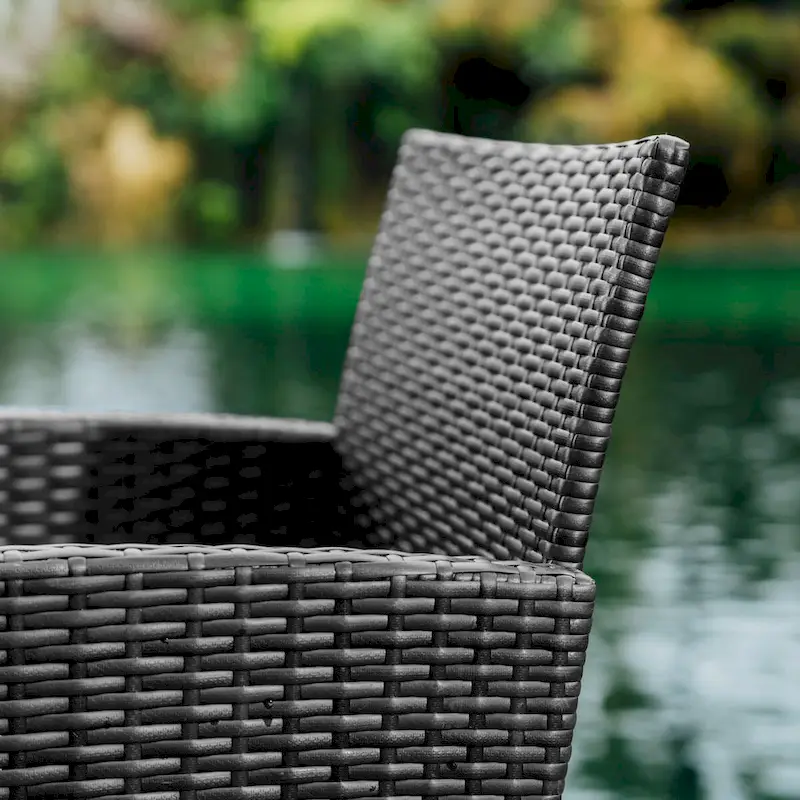 Nestl 3 Piece Patio Furniture Wicker Conversation Set