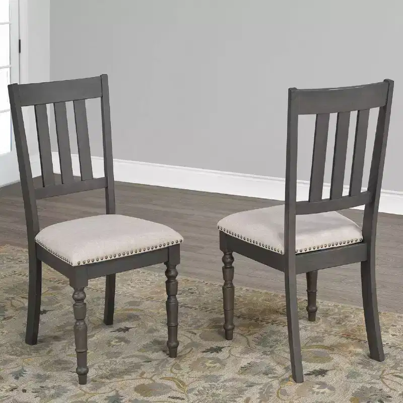 Brassex Set of 2 Claudia Dining Chairs Beige
