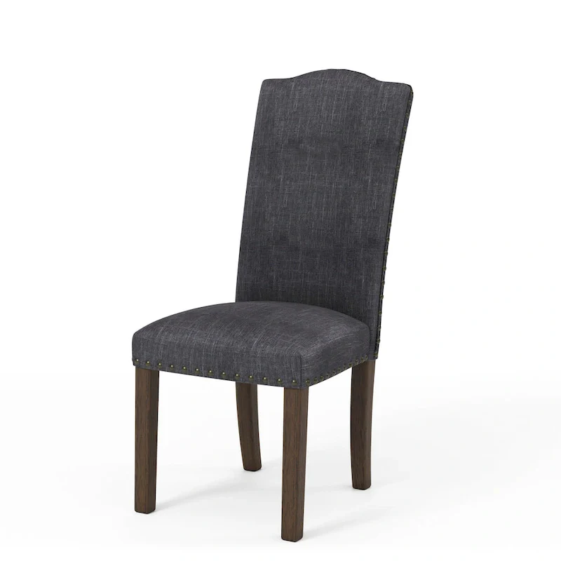 Kerg Rustic Flax Fabric Side Chairs (Set of 2)