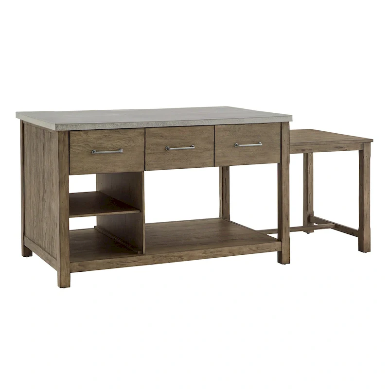 Tali Reclaimed Look Extendable Kitchen Island by iNSPIRE Q Classic
