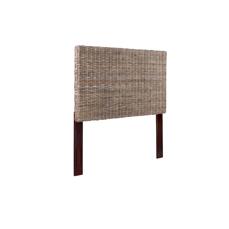 Natural Rattan Woven Adjustable Headboard, Queen/King, 1-Person