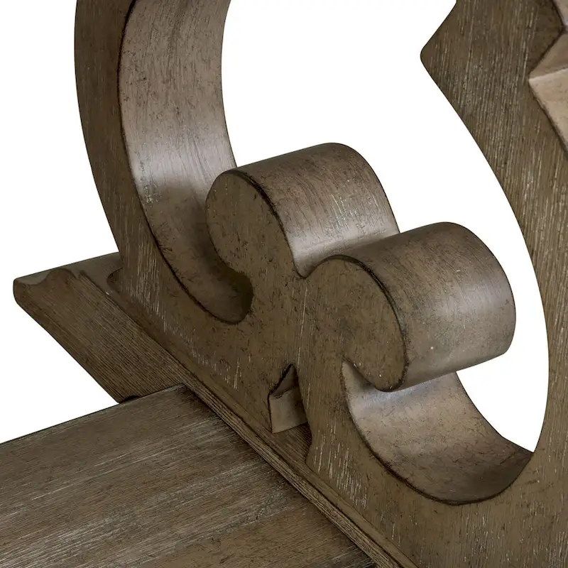 Copper Grove Simply Elegant White, Brown, & Heathered Taupe Writing Desk