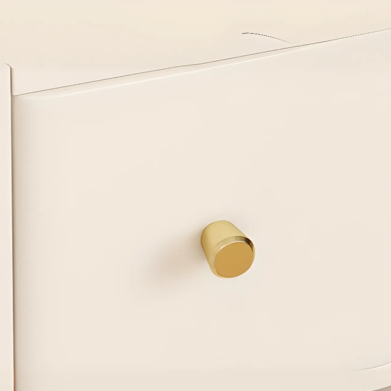 Trendy Narrow Stone Countertop 2 Tiers Drawer Nightstand