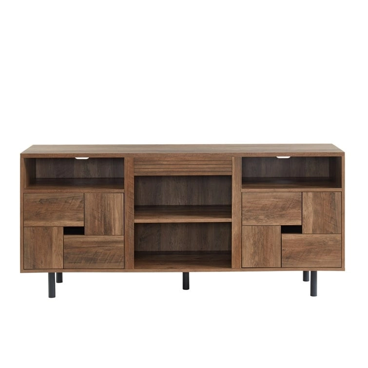 60 Wood Media Console TV Stand Classic Entertainment Center
