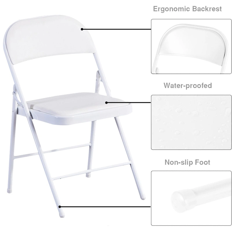 Commercialine Padded Folding Chair (Set of 4)