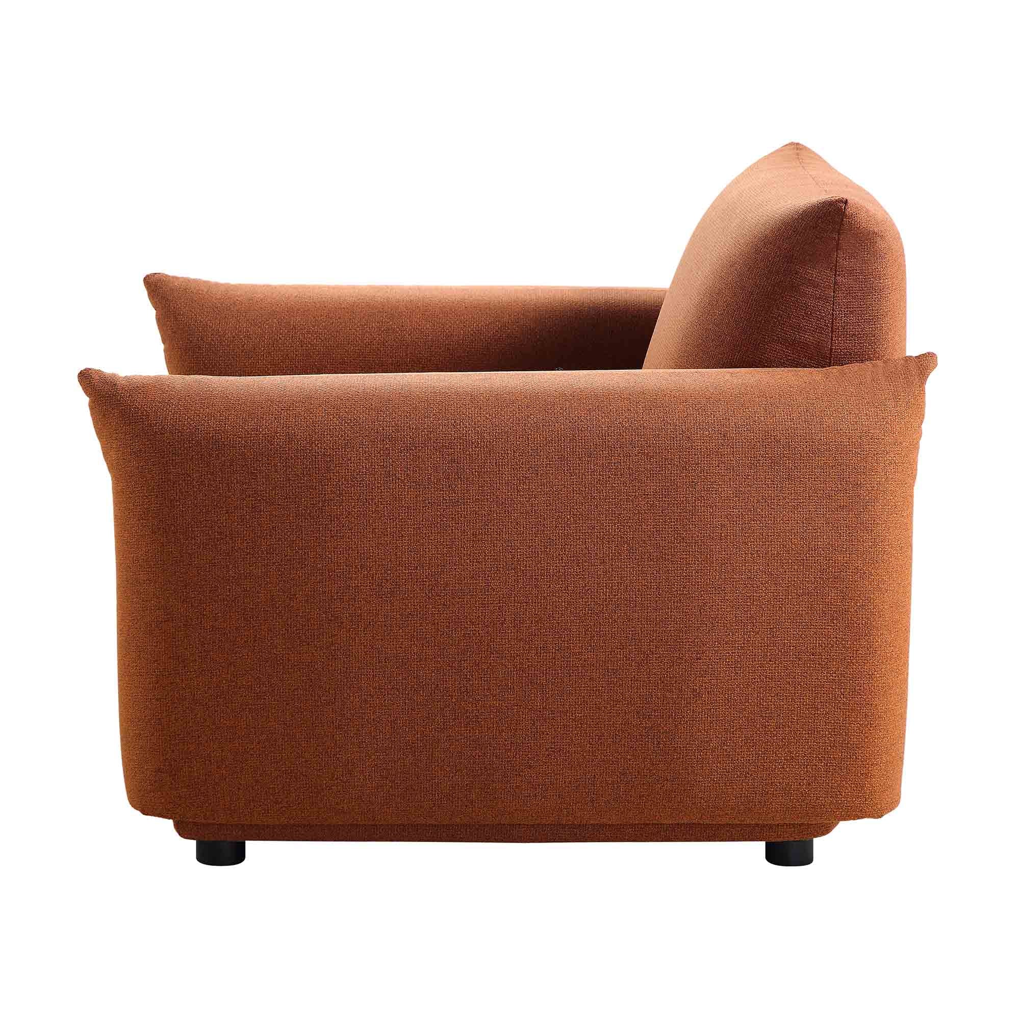 Armchair, Terracotta Fabric