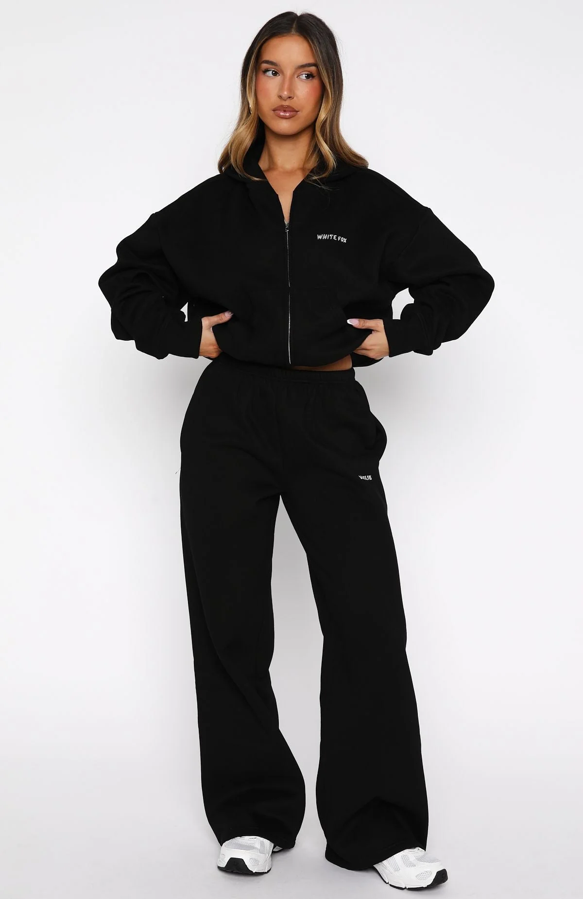 Test Drive Wide Leg Sweatpants Black