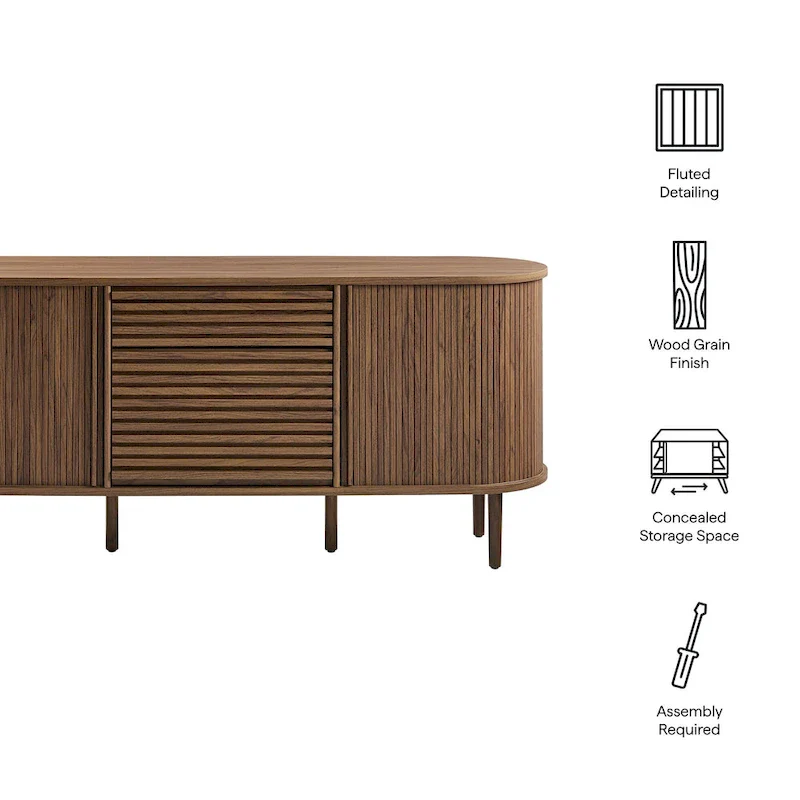 Harlan 67  Fluted Oval Sideboard Cabinet