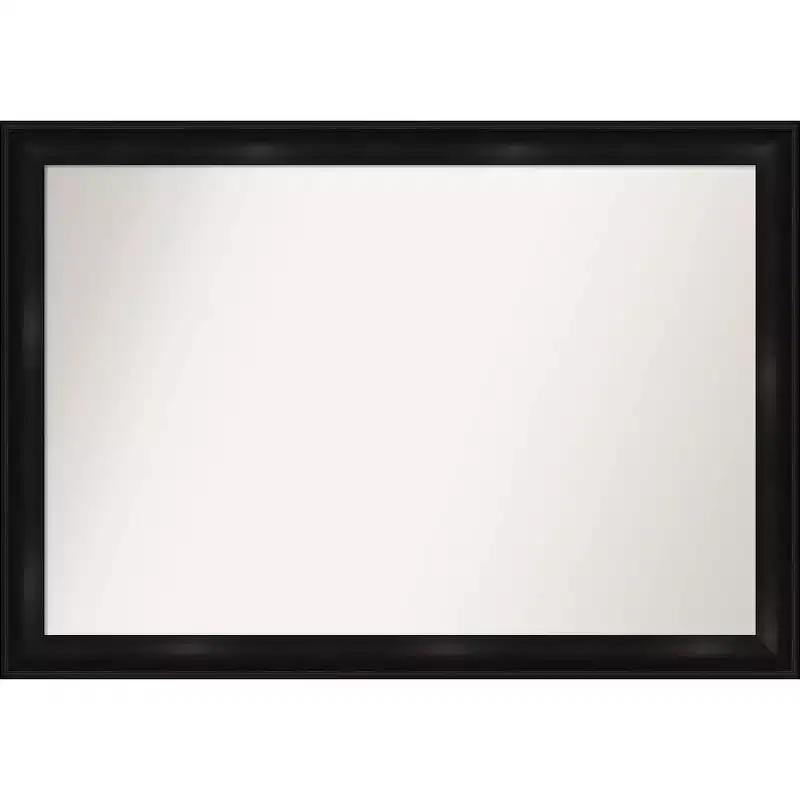Amanti Art 40" x 28" Non-Beveled Grand Narrow Bathroom Wall Mirror Black : Vanity, Modern Design, Wall-Mounted