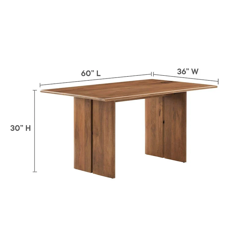 60  Wood Dining Table and Bench Set