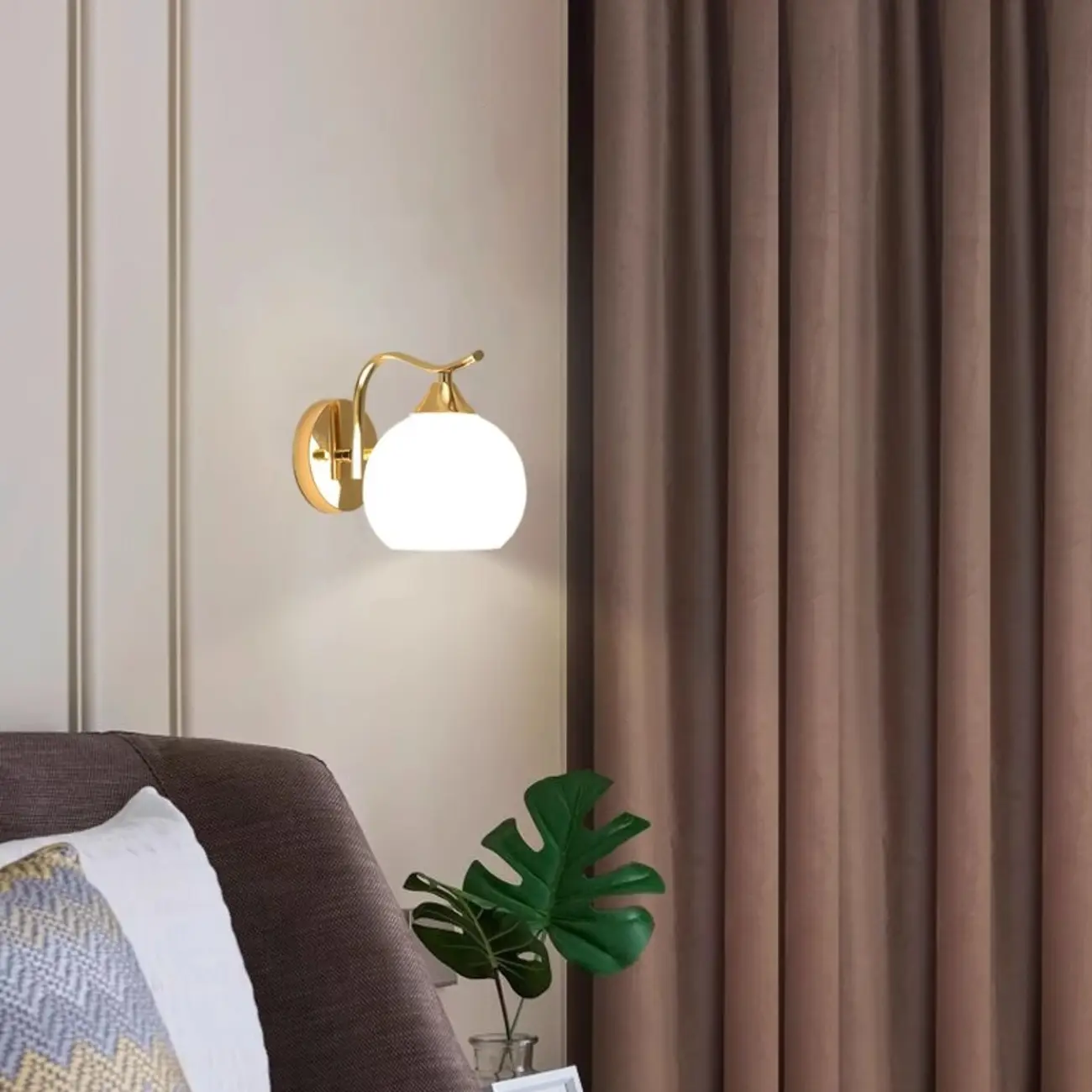 Modern Globe Bathroom Vanity Light with Chrome Finish