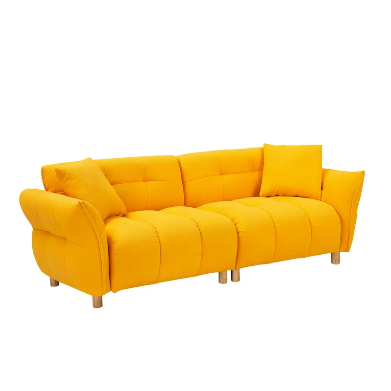 Teddy Upholstered 3-seater Sofa with Matching Pillows
