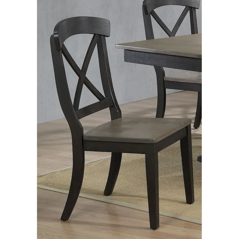 Antique Grey ransitional X-Back Dining Chair