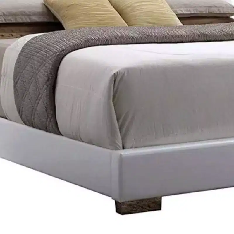 85" Eastern King Bed Lorimar with LED Light, Faux Leather Headboard - Acme Furniture