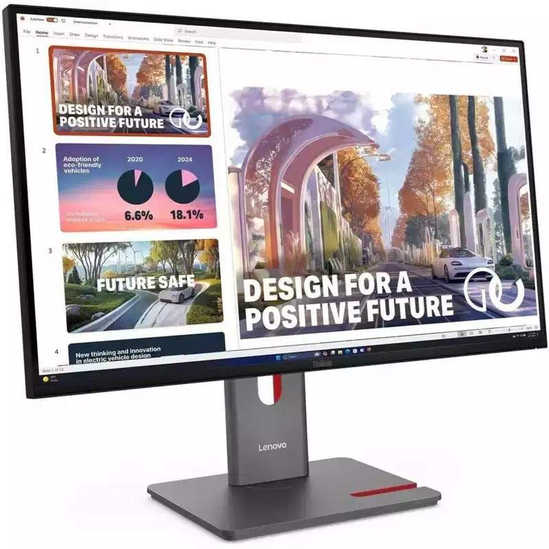 Lenovo ThinkVision P27QD-40 Monitor - Flat - 2560 x 1440 - 27Inch - 4Ms response time, Black