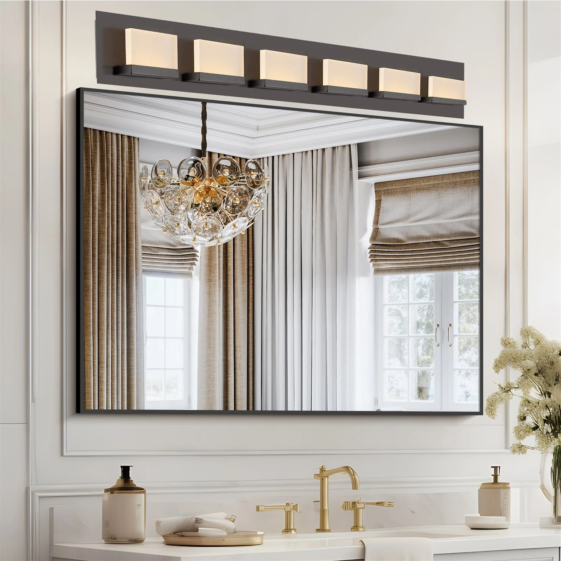 Everett 48 Modern 6-Light 60W Integrated LED (360W eq.) Bathroom / Vanity Light