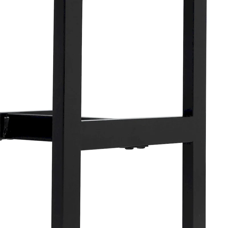 DH BASIC Grey and Black 5-Piece Counter Height Dining Set by Denhour