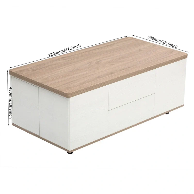 Lift Top Coffee Table with Storage Drawers