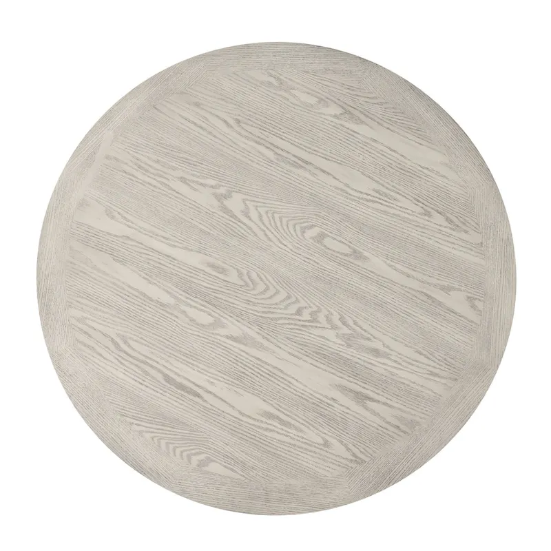 Gray Round Dining Table with Criss-Cross Base, Seats 4