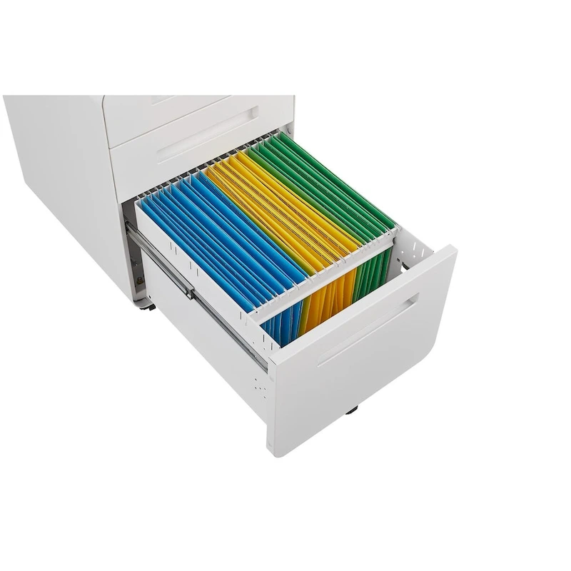 3 Drawer Mobile File Cabinet,Versatile Cabinet,5 Wheel Design Anti-Tilting Cold Rolled Steel Waterproof Moisture-Proof
