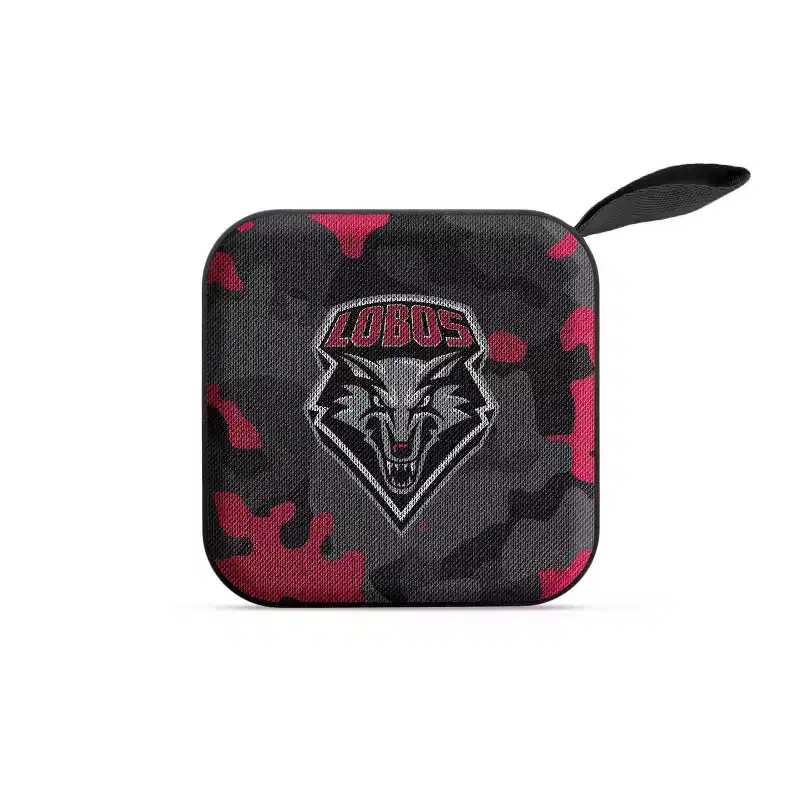 NCAA New Mexico Lobos Bluetooth Portable Speaker with FM Radio: USB & MicroSD Compatible