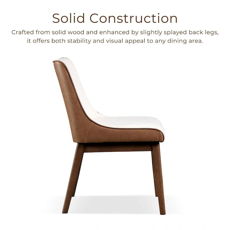 Beau III Mid-century 2-Pack Wingback Dining Chair Set