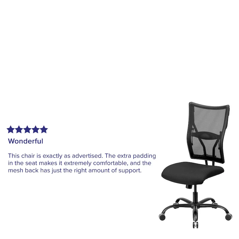 Big & Tall 400 lb. Rated Mesh Executive Swivel Ergonomic Office Chair