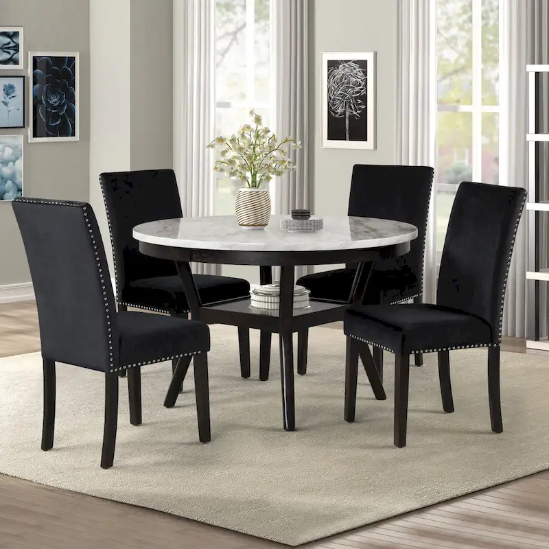New Classic Furniture Reginald 5-Piece Round Dining Set