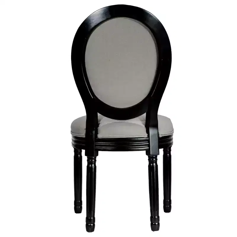 GDFStudio Coini Modern Wooden Linen Upholstered Dining Chairs with Sponge Round Back (Set of 2)