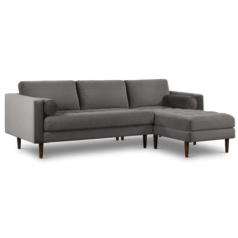 104.5 Fabric right-side sectional sofa