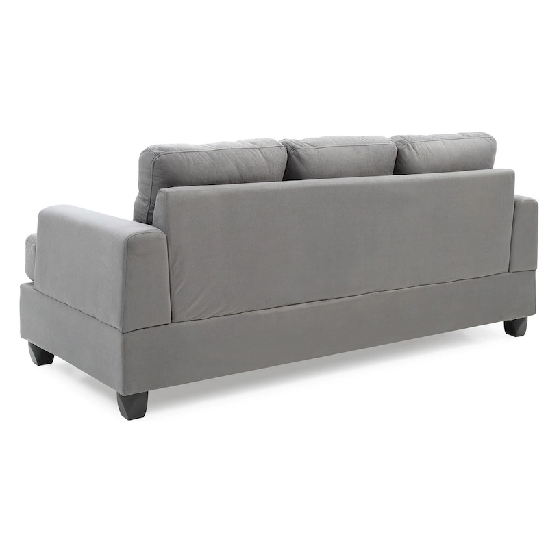 Sandridge 79 in. W Flared Arm Microfiber Straight Sofa - 34L x 79W x 36H