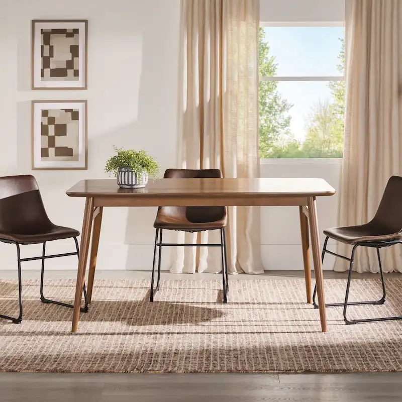 Middlebrook Designs Mid-Century Modern 59 Wood Dining Table