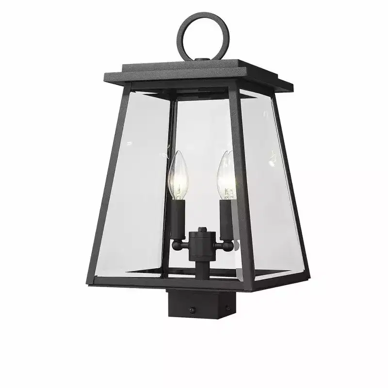 Z-Lite Broughton 2 - Light Post Light in Black