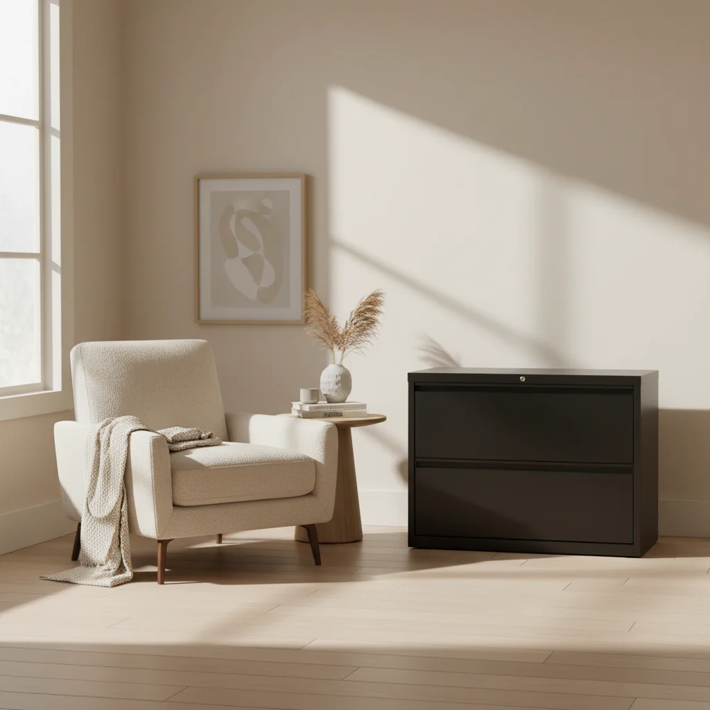 2 Drawer Metal Lateral File Cabinet for Home/Office with Premium Matte Texture Finish