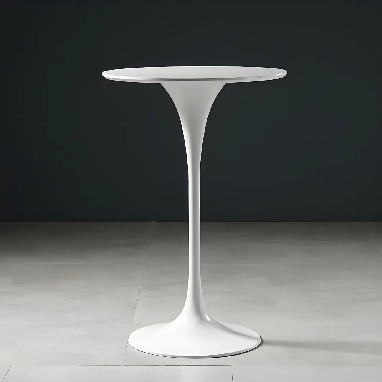 Glam Round Tall Bistro Table Pedestal Base Bar Table