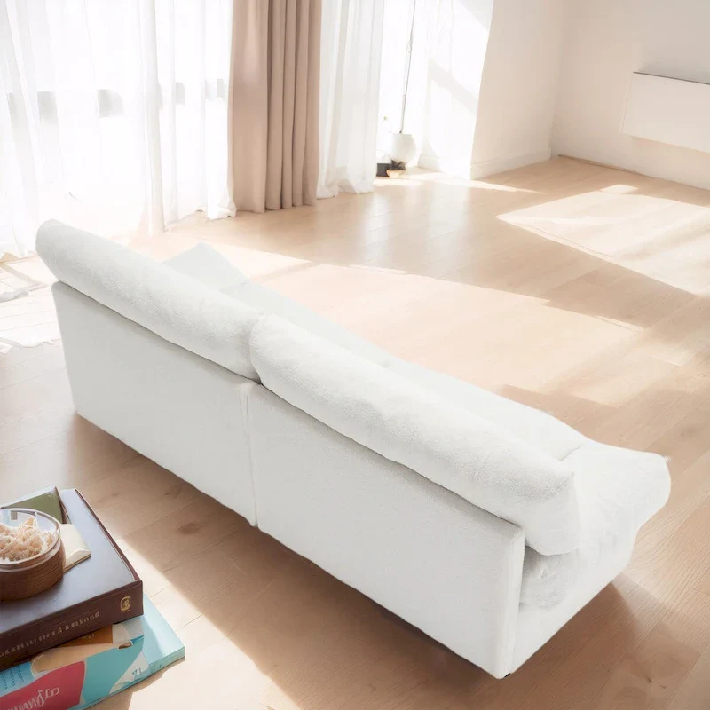 96 Cloud Style Sectional Loveseat Sofa,Modern Velvet Fabric Couches