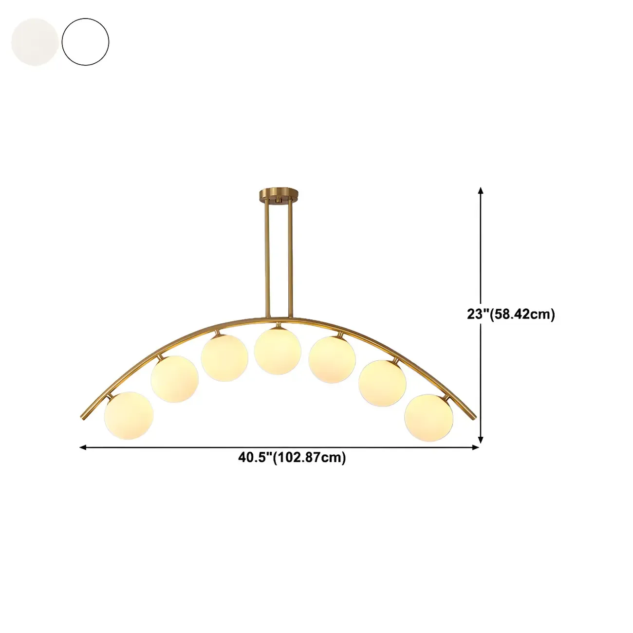 Trendy Modern Gold Arc Multi-Light Island Pendant