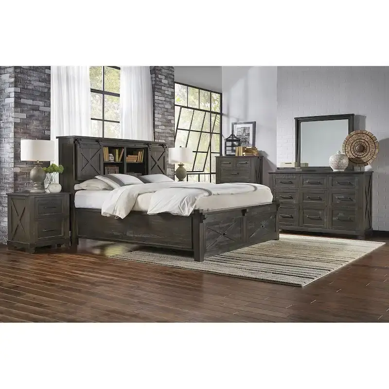 Simply Solid Sharla Solid Wood 4-piece Storage Bedroom Collection