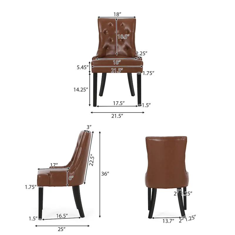 Cheney Tufted Dining Chairs (Set of 4) by Christopher Knight Home