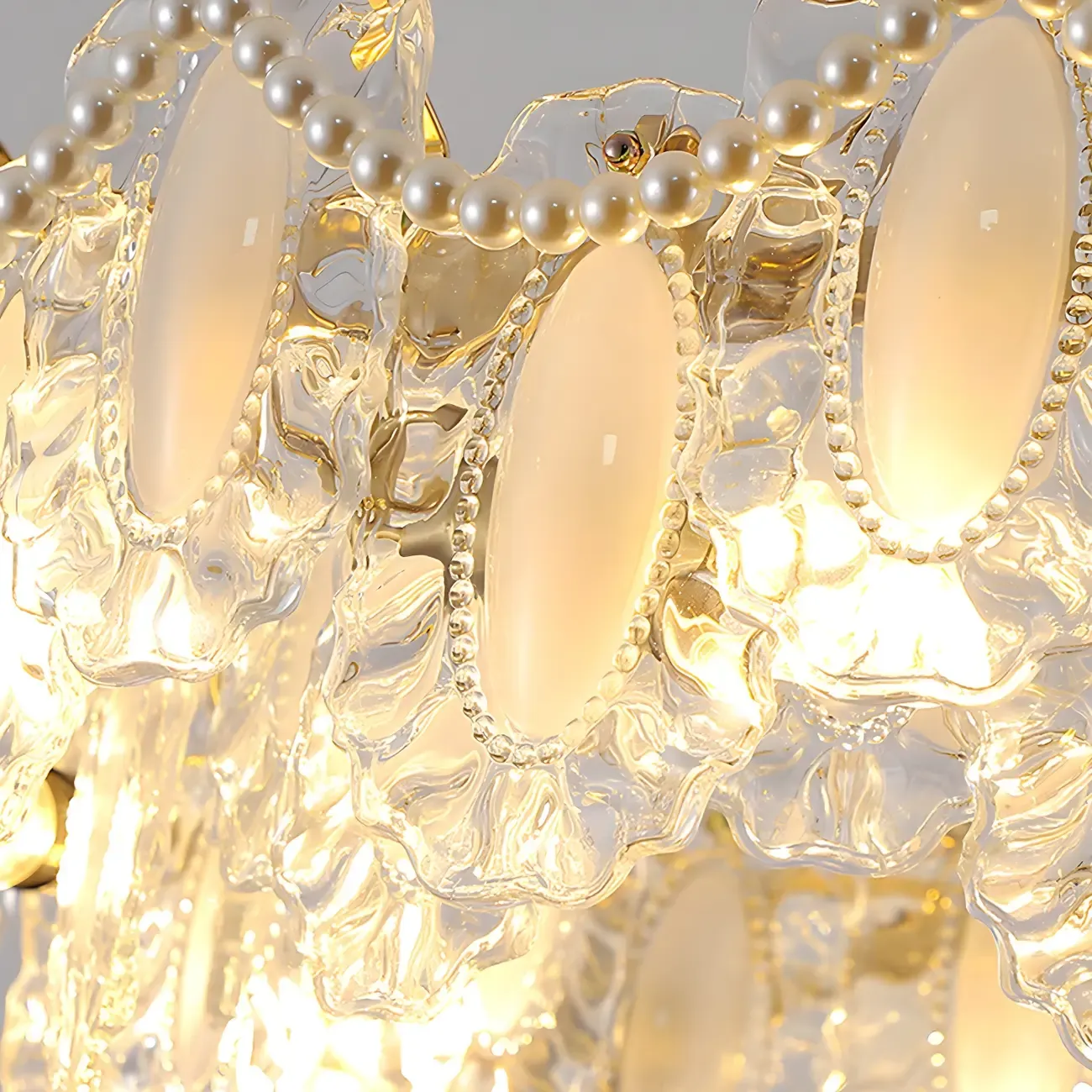 Geometric Clear Crystal Island Pendant Light