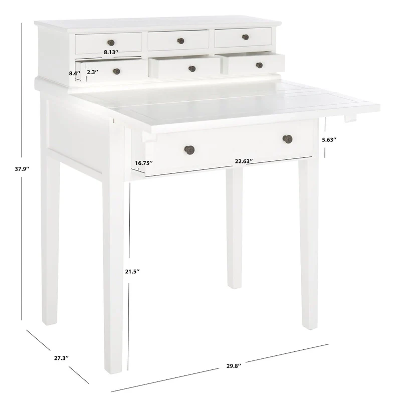 SAFAVIEH Gerly 7-Drawer Fold Down Desk