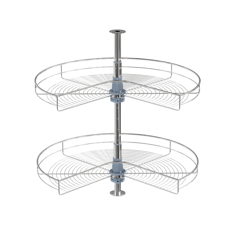 Dowell Lazy Susan 28 Diameter - 270 Degree Double Rack Stainless Steel