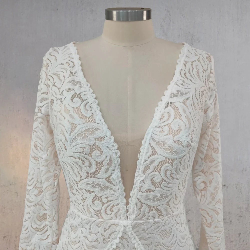 Mermaid Whisper Lace Embroidery Bridal Gown Wedding Dress