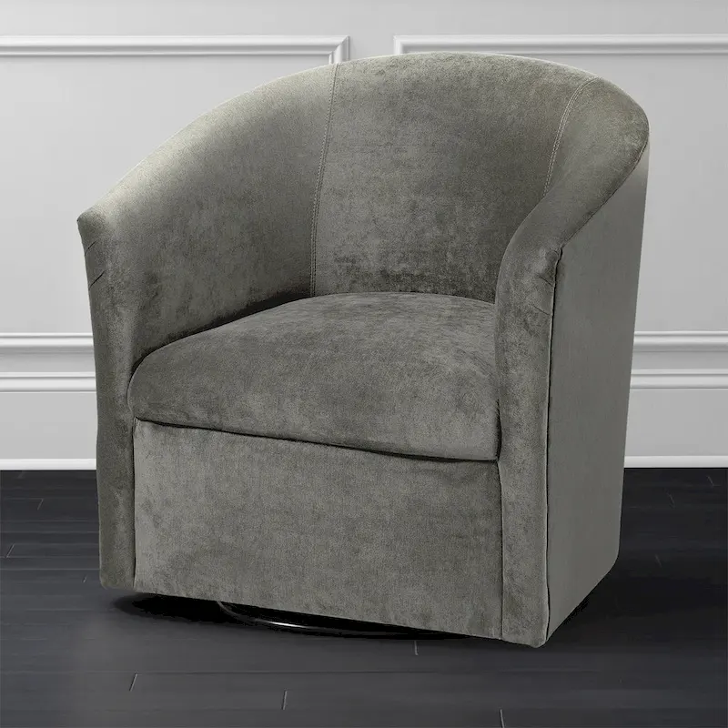 Ellery Modern Microfiber Swivel Accent Chair by