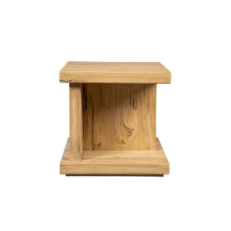Bridges Reclaimed Elm Side Table, Natural